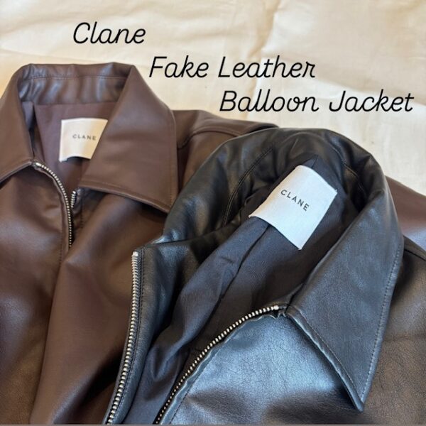 CLANE Fake Leather Balloon Jacket